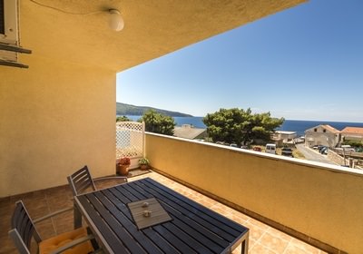 apartments katina komiža, sea view from balcony